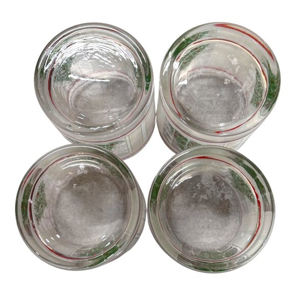 Vtg Waechtersbach Frosted Christmas Tree In Window Old Fashion Tumblers Set 4 - Picture 3 of 7